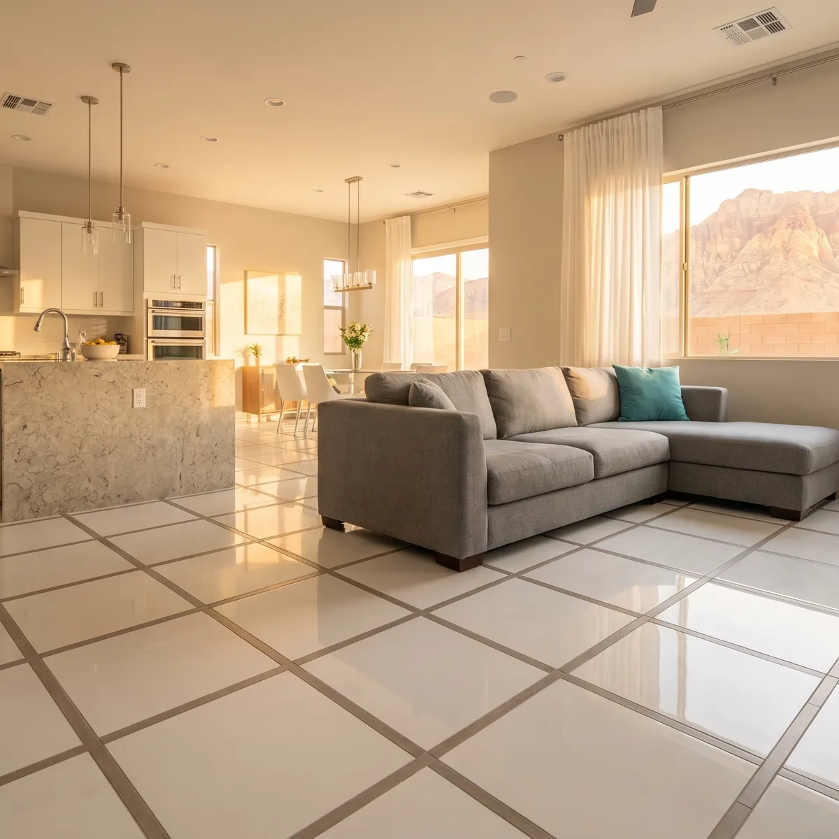Grout Color Sealing in a Summerlin home