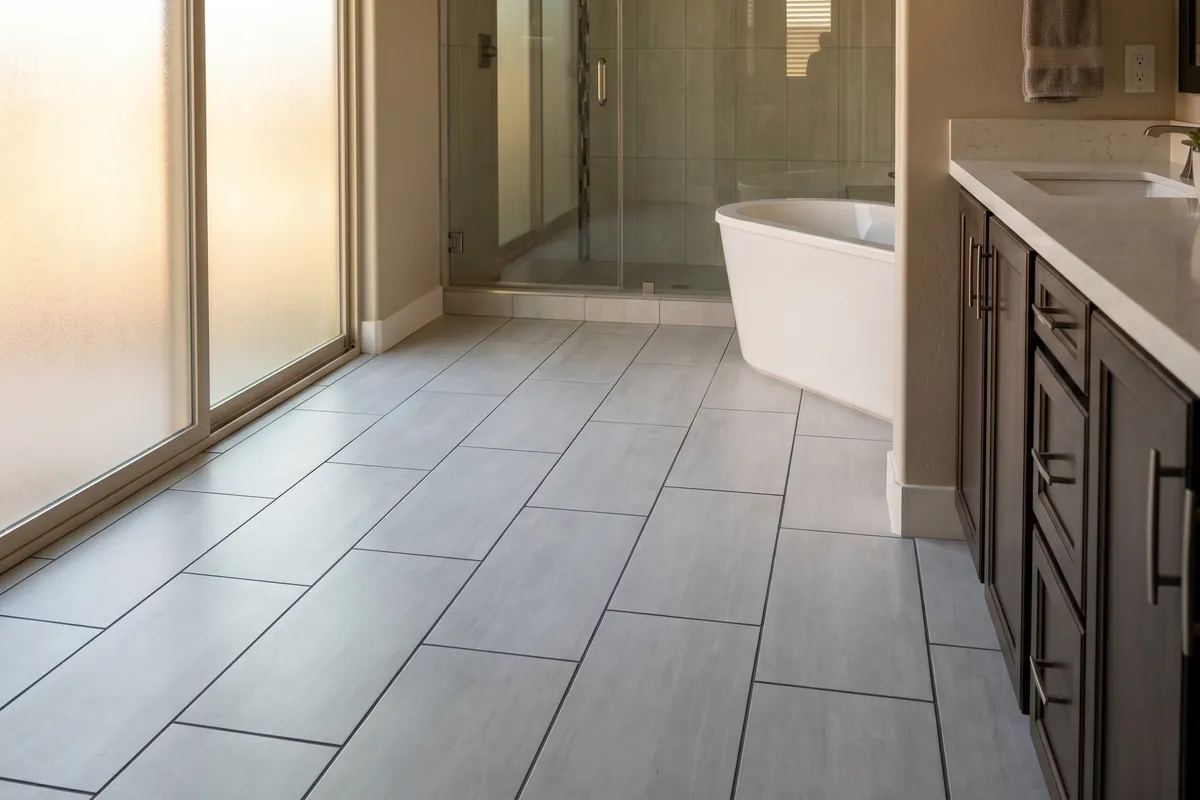 Professional tile & grout cleaning result in a Summerlin home